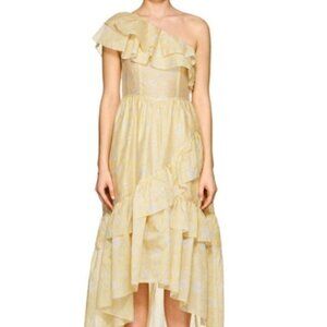 NWOT ULLA JOHNSON Clemente Midi Dress in Yellow XS $595
